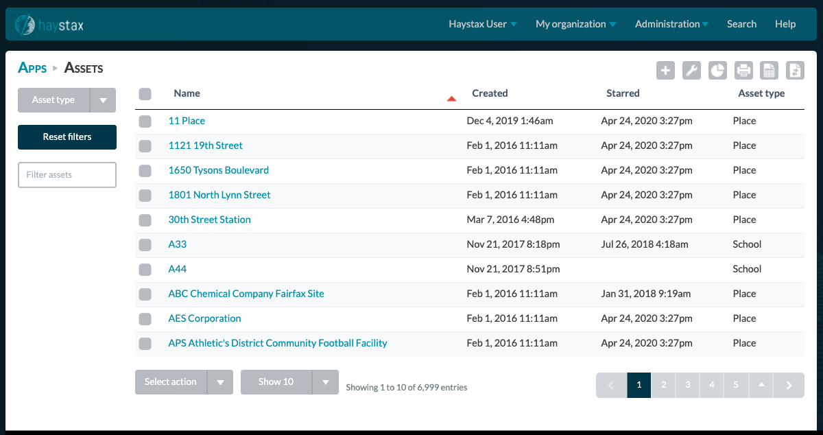 Assets — Haystax User Guide documentation